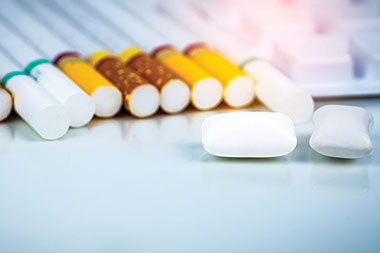 Cigarettes and nicotine gum.