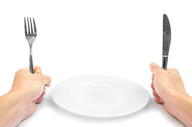 Am I hungry? Image of empty dish plate.