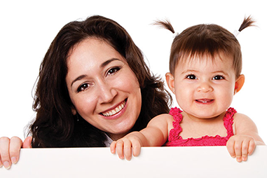 Protect your baby. Image of mother and baby.