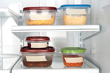 Image of food in the freezer.