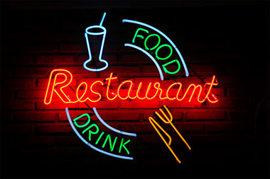 Image of restaurant neon sign.