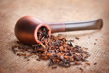 Image of pipe with tobacco.