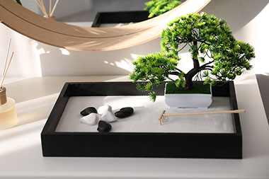 Table top zen sand garden.