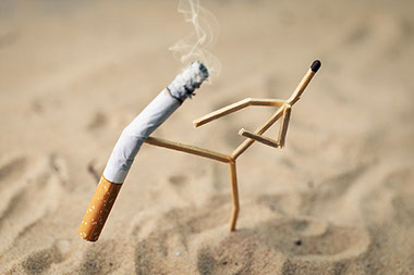 Group of friends outside exercising.