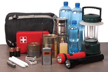 National preparedness. Image of emergency kit.