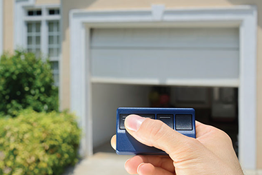 Garage door safety. Image of garage door opener.