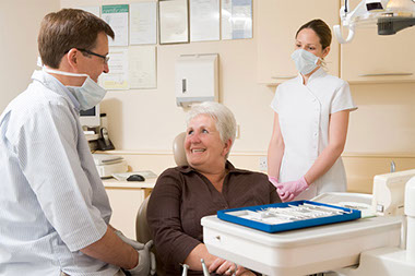 Image of older women at the dentist office. Image of older women at the dentist office.