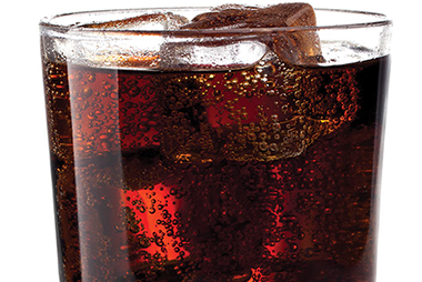 Image of a glass of soda.
