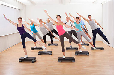 Image of an aerobic class.