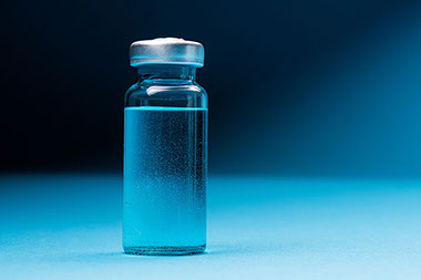 A vaccine bottle.