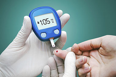 Close up image of a glucose test.