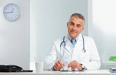 Reversing male infertility Image of male doctor.