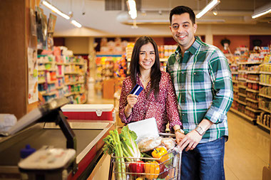 Image of couple at the grocery store.