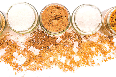 Image of different types of sugars.