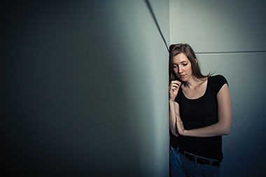 Image of teen girl depressed.