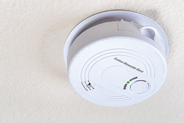 Carbon monoxide-a serious silent danger. Image of carbon monoxide detector.