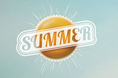 Secrets for healthier feet. The word "Summer" spread across an illustration of the sun.