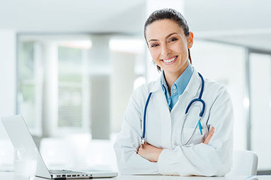 Smiling female doctor.