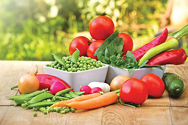 A mix of colorful vegetables.