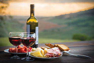 Glass of wine for 2 at dinner. Glass of wine for 2 at dinner.