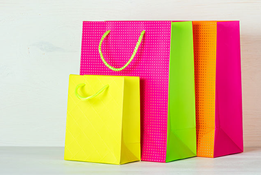 Image of colorful shopping bags.