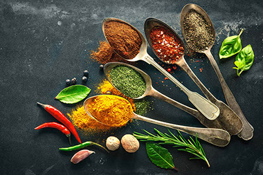 Spice up your life. Image of different spices.