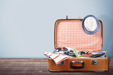 Image of suit case opened.