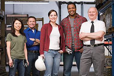 Image of happy co-workers. Image of happy co-workers.