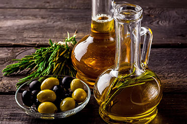 Image of olive oil and olives. Image of olive oil and olives.