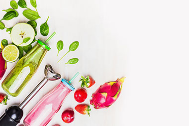 Two different detox drinks.