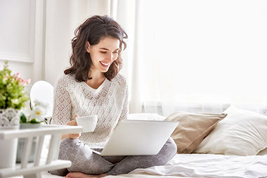 Image of women on computer.