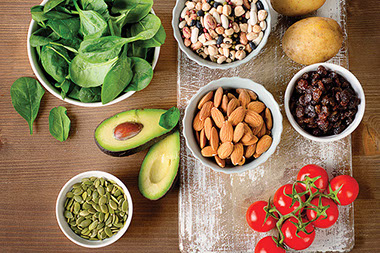 A varity of foods high in potassium. A varity of foods high in potassium.