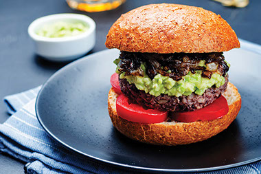 Image of a black bean burger.
