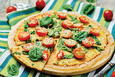 Image of cauliflower crust pizza.