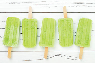 Avocado green tea popsicles.