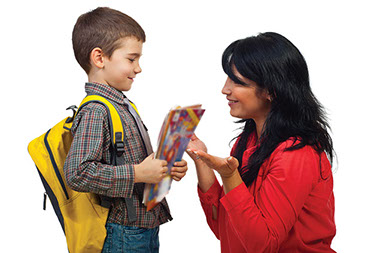 Image of mother and her school-age child.