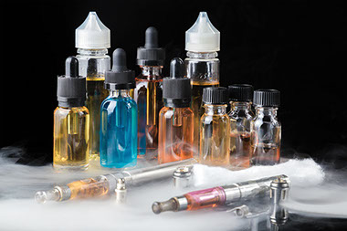 Variety of vape equipment.