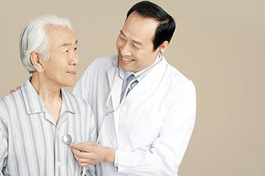 Image of doctor and patient.