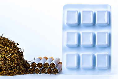 Image of nicotine gum to help stop smoking.