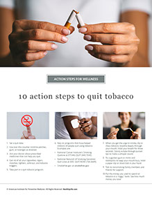 Cover image to the Fitness brochure by the American Institute for Preventive Medicine. www.HealthyLife.com. All rights reserved.
