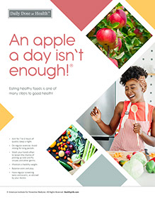 HealthyLife Weigh. Published by the American Institute for Preventive Medicine. Page from HealthyLife Weigh book by the American Institute for Preventive Medicine. www.HealthyLife.com. All rights reserved.