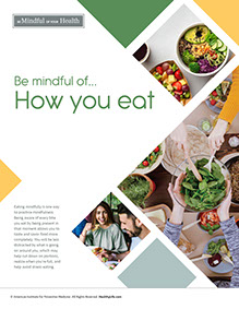 Page from HealthyLife Weigh book by the American Institute for Preventive Medicine. www.HealthyLife.com. All rights reserved.