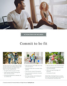 Page from HealthyLife Weigh book by the American Institute for Preventive Medicine. www.HealthyLife.com. All rights reserved.