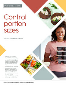 Page from HealthyLife Weigh book by the American Institute for Preventive Medicine. www.HealthyLife.com. All rights reserved.