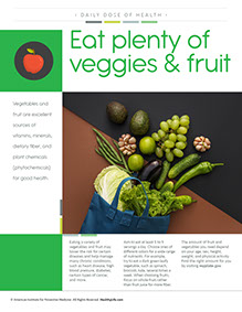 Page from HealthyLife Weigh book by the American Institute for Preventive Medicine. www.HealthyLife.com. All rights reserved.
