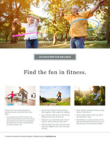 Page from HealthyLife Weigh book by the American Institute for Preventive Medicine. www.HealthyLife.com. All rights reserved.