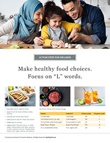 HealthyLife Weigh. Published by the American Institute for Preventive Medicine. Page from HealthyLife Weigh book by the American Institute for Preventive Medicine. www.HealthyLife.com. All rights reserved.