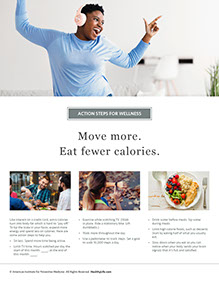 HealthyLife Weigh. Published by the American Institute for Preventive Medicine. Page from HealthyLife Weigh book by the American Institute for Preventive Medicine. www.HealthyLife.com. All rights reserved.