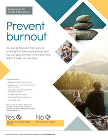 ays to Well-Being book by the American Institute for Preventive Medicine. www.HealthyLife.com. All rights reserved.