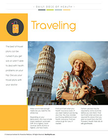 Page from HealthyLife Weigh book by the American Institute for Preventive Medicine. www.HealthyLife.com. All rights reserved.